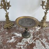 Antique, Standing cup, bronze, Napoleon III period, scene in the taste of antiquity, nineteenth, France