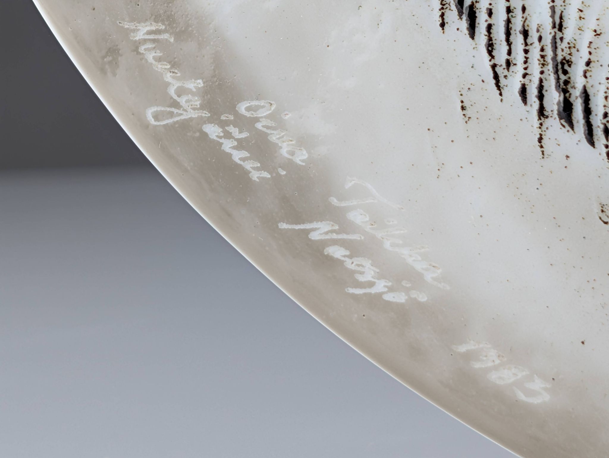 Oiva Toikka Céramique Panda Bear Plate Nuutajärvi Finlande 1983