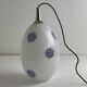 Old large ovoid suspension 1970 in vintage opaline