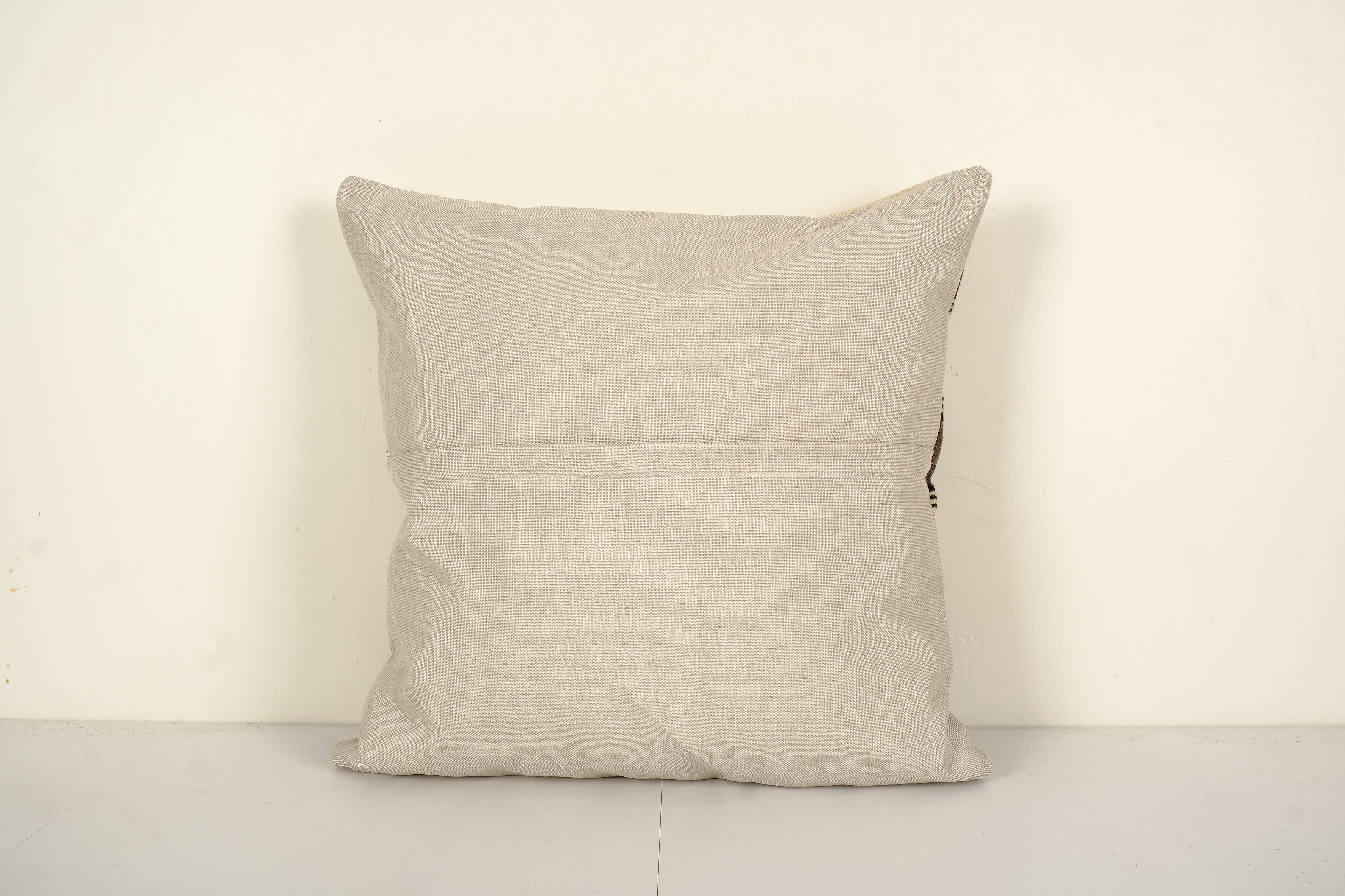 Handmade Organic Wool Striped Couch Pillow Cover, Ethnic Chair Cushion Decor from Anatolian, Bohemia