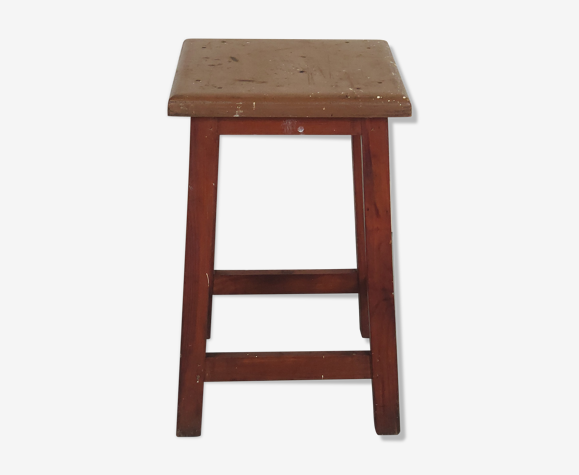 Tabouret ancien de peintre en bois vintage