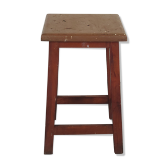 Vintage wooden painter's old stool