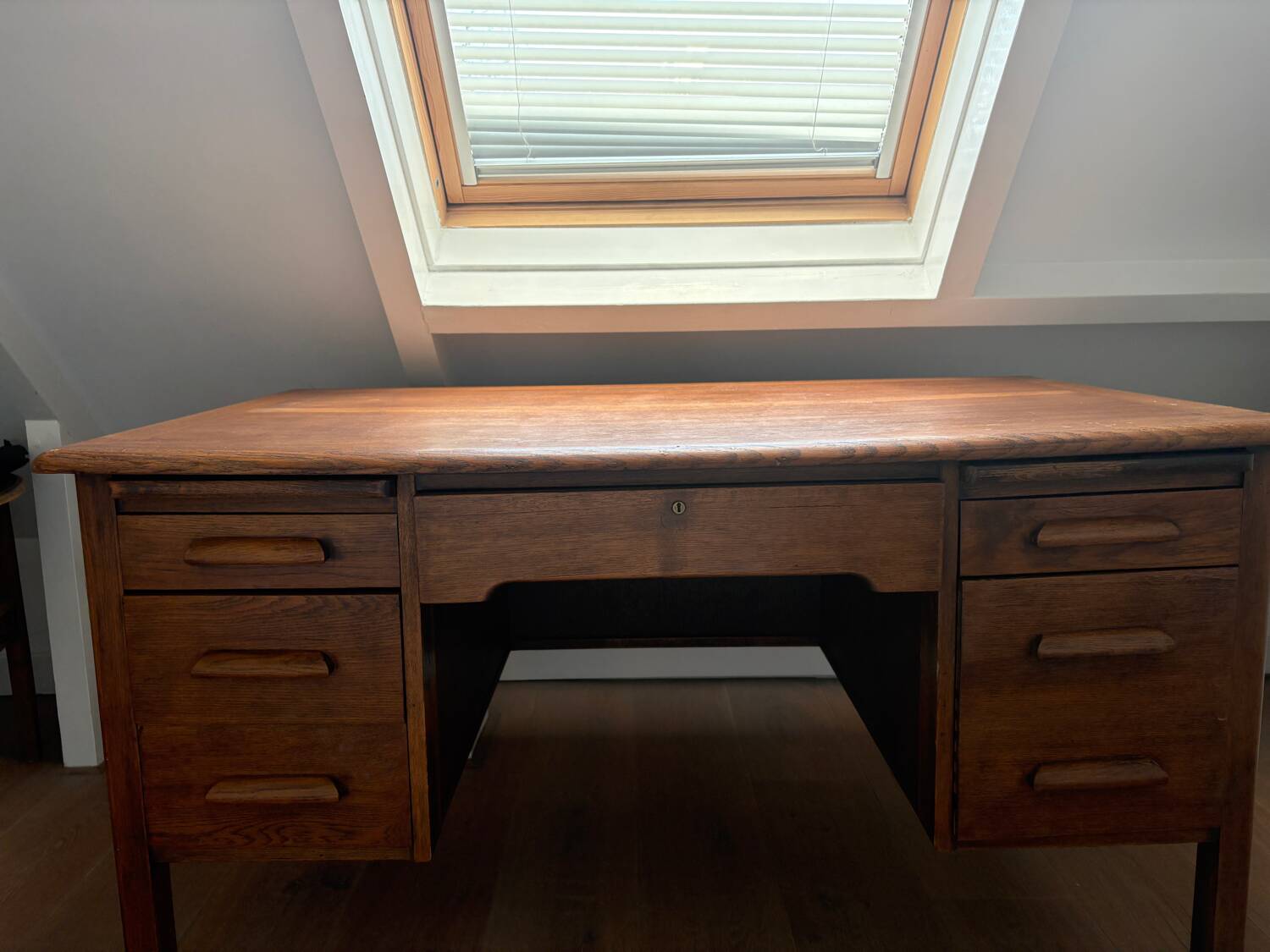 Oak english desk vintage teacher desk abbes