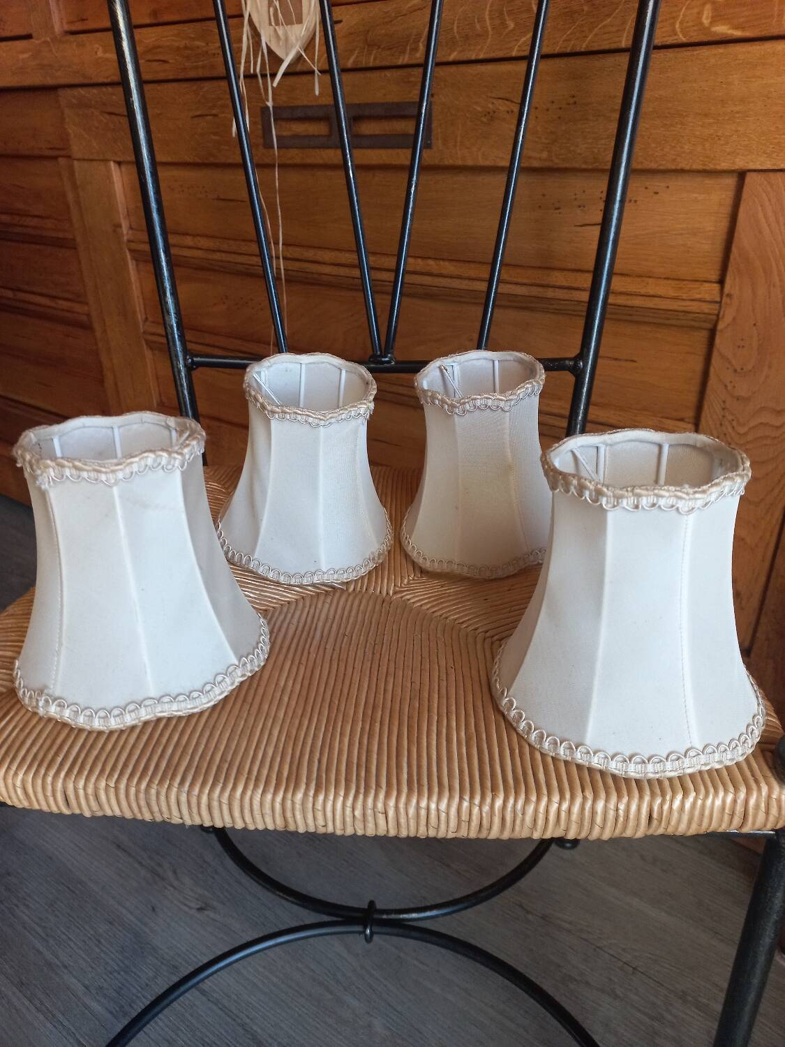 4 small old lampshades