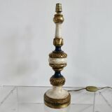 Large baroque lamp in polychrome wood, 1960s