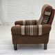 Danish club chair from the 1970s, original wool upholstery, original condition.