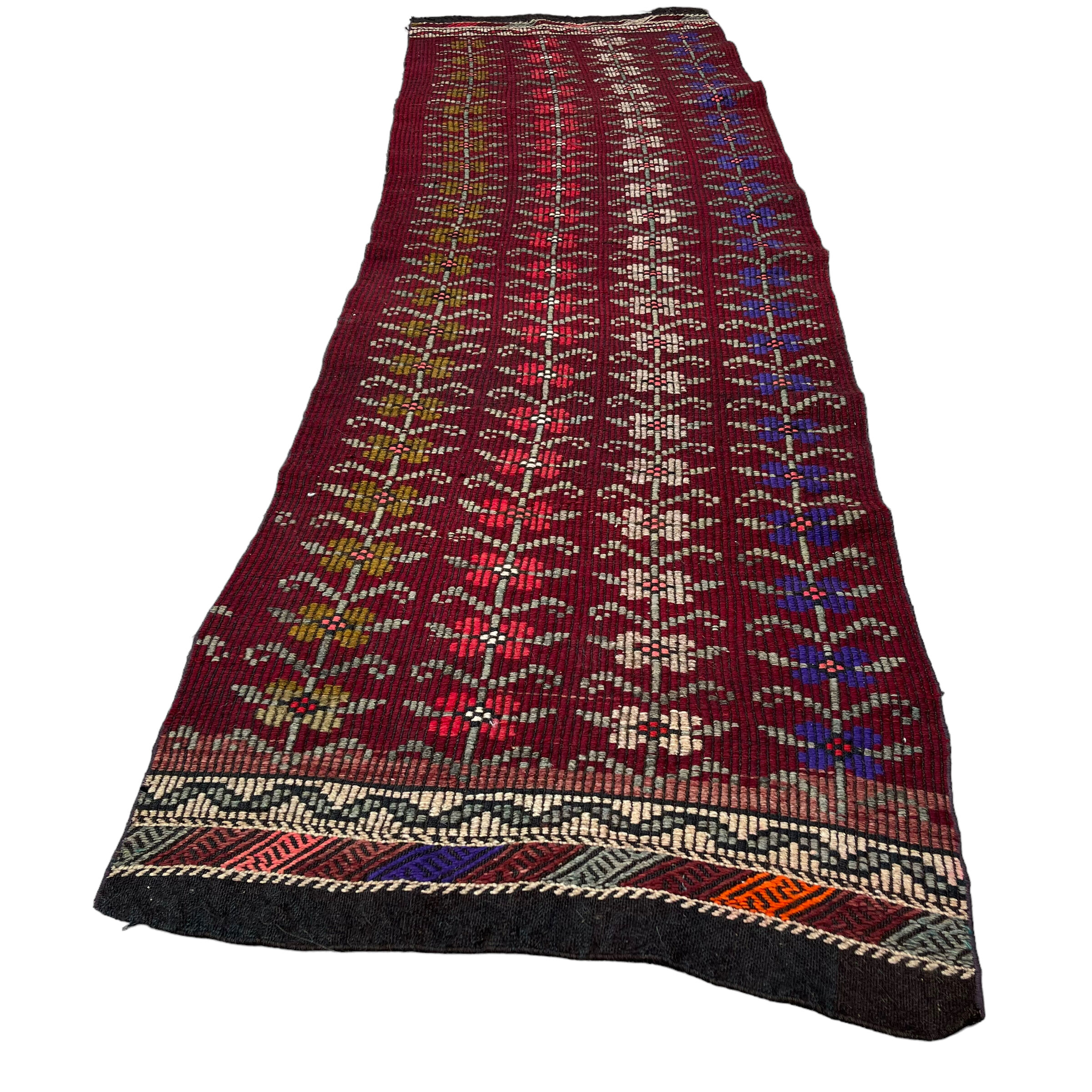 Vintage turkish kilim runner , 292 x 90 cm