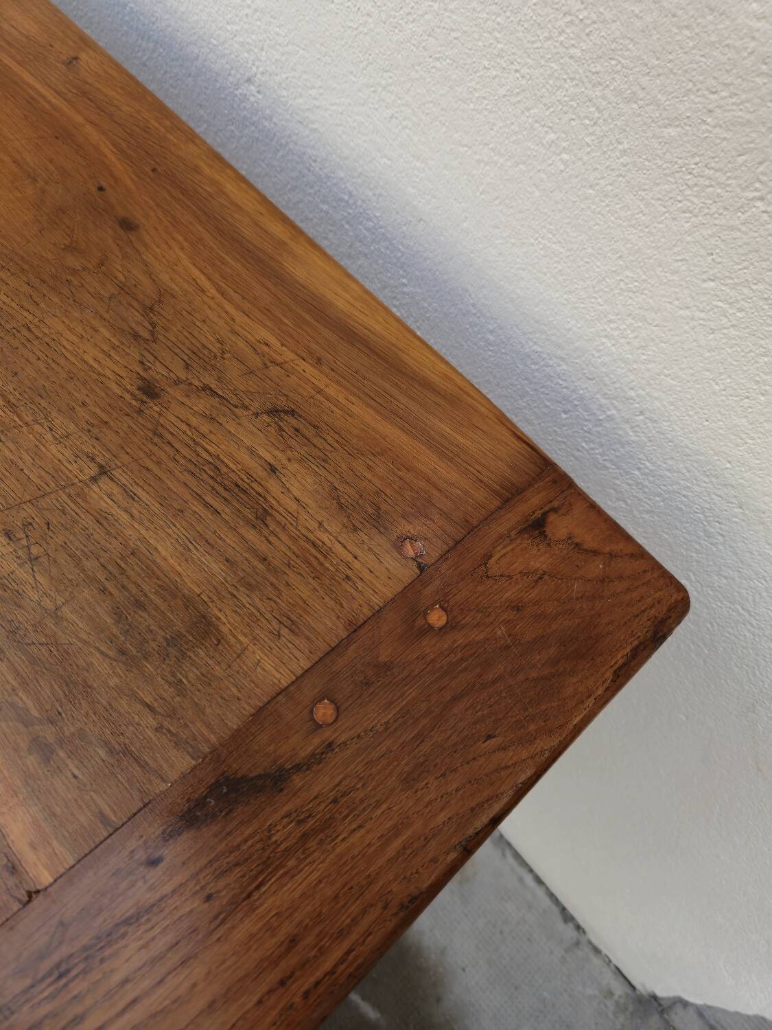 Antique rustic farmhouse table made in the 1900s - 1.54m