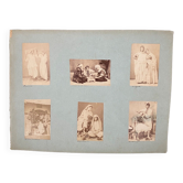 6 old photographs dancers chess players Kabyles grocery store