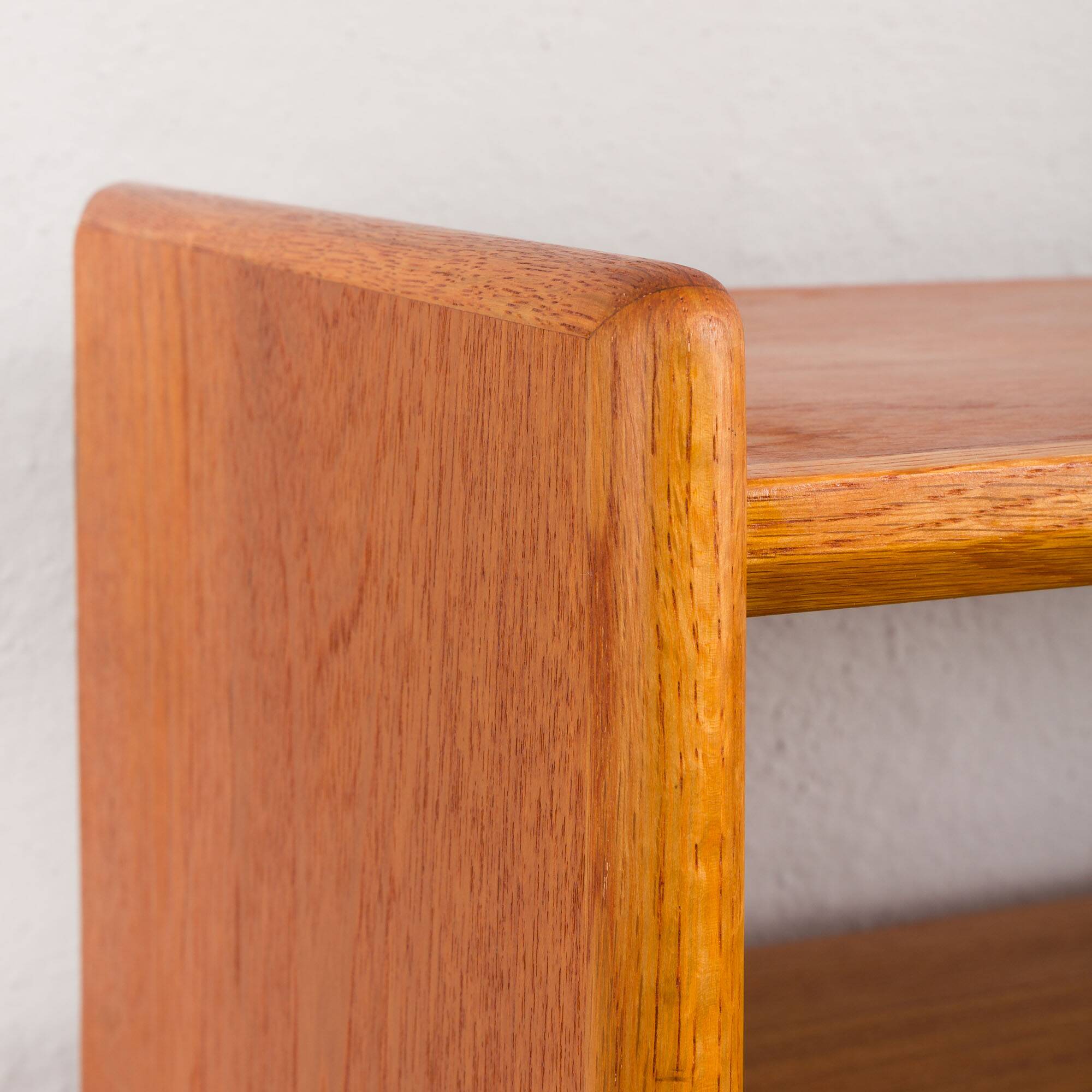 Danish vintage teak bookcase with a hidden desk, 1960s
