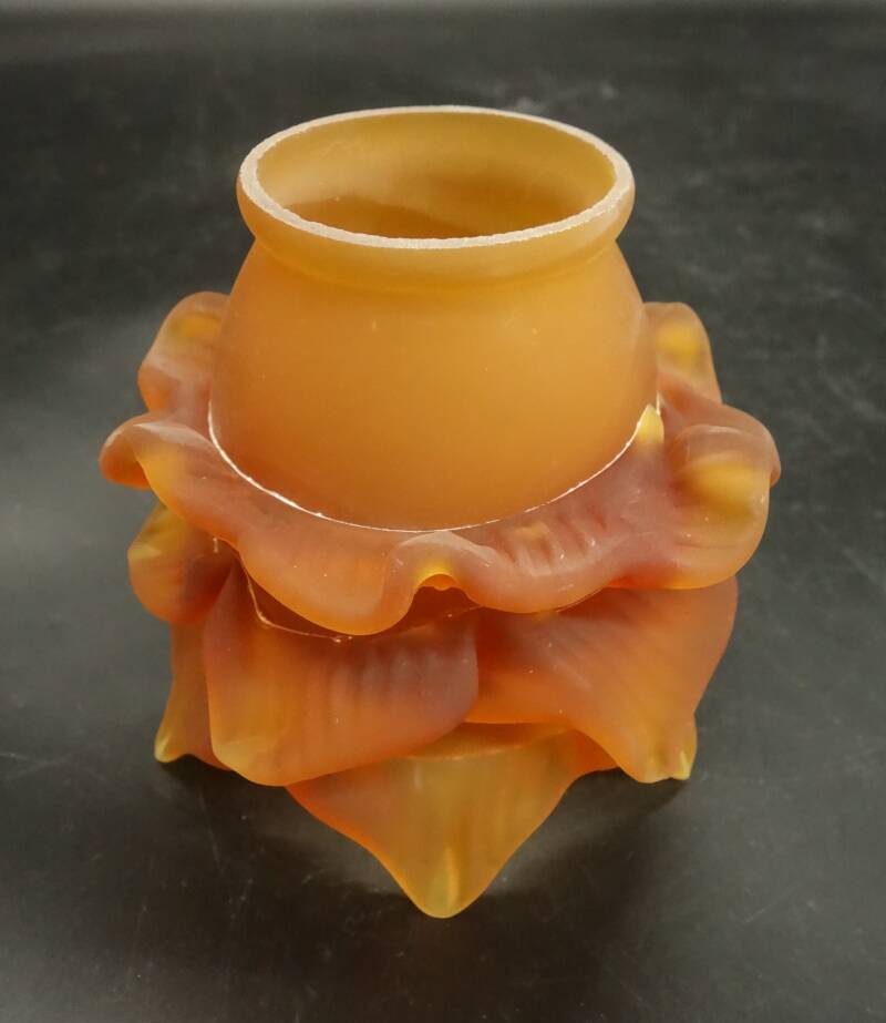 Amber glass tulip