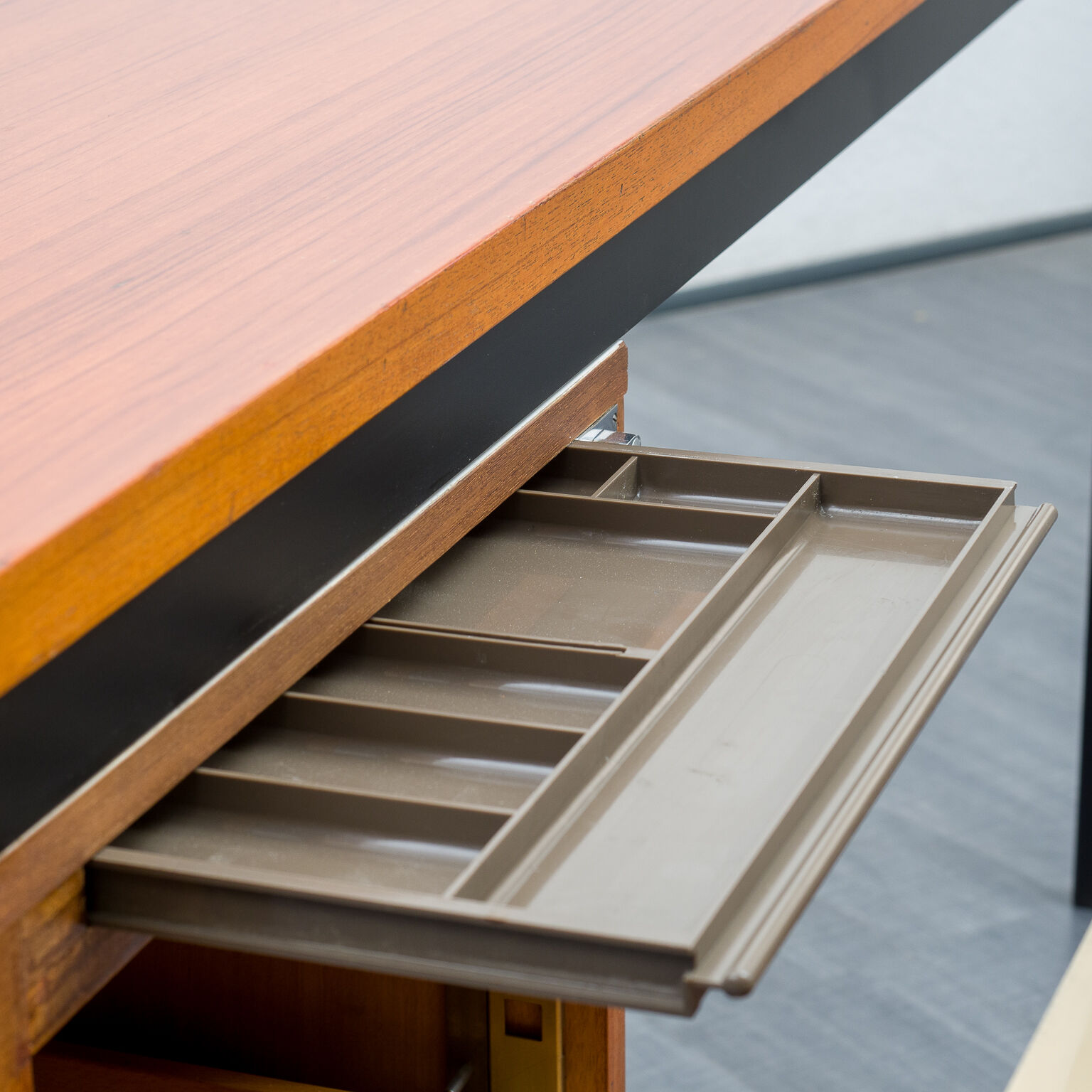 60s office, teak and metal