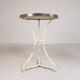 Bistro table with a marble top and brass edging, early 20th century.