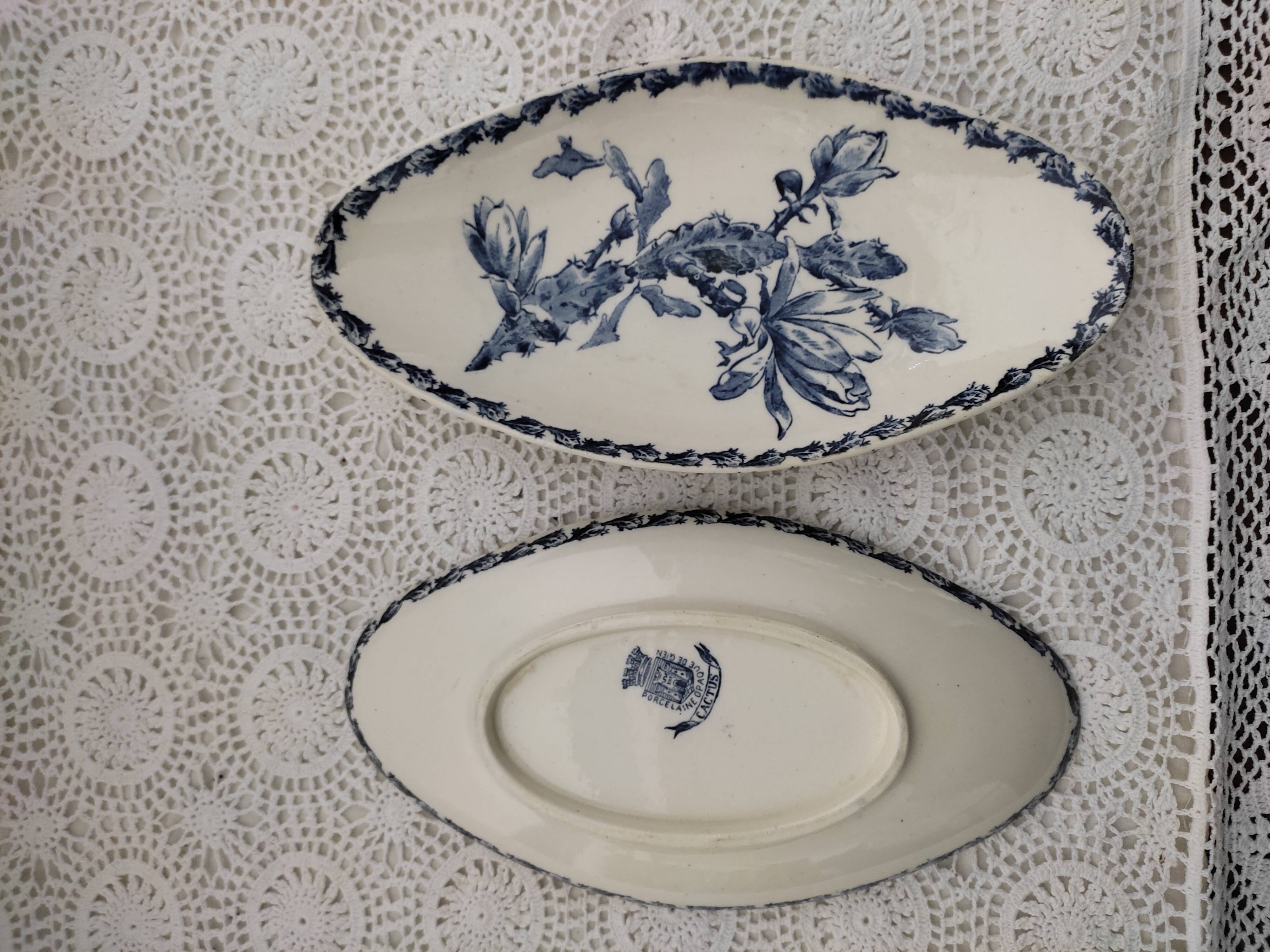 Dish and raviers Gien cactus