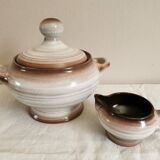 Niderviller tureen and gravy boat, Fonteneige model
