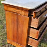 5-drawer chest of drawers with white marble top