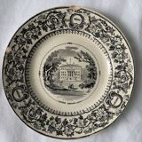 6 old dessert plates Old and Johnston Bordeaux 19th century Médoc and its castles