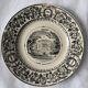 6 assiettes à dessert anciennes Vieillard et Johnston Bordeaux XIXème siècle Médoc et ses châteaux