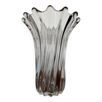 Vase tulipe cristal années 60