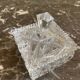 Chiseled glass sugar bowl