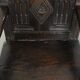 Antique English oak chair / wainscot chair from the 17th century