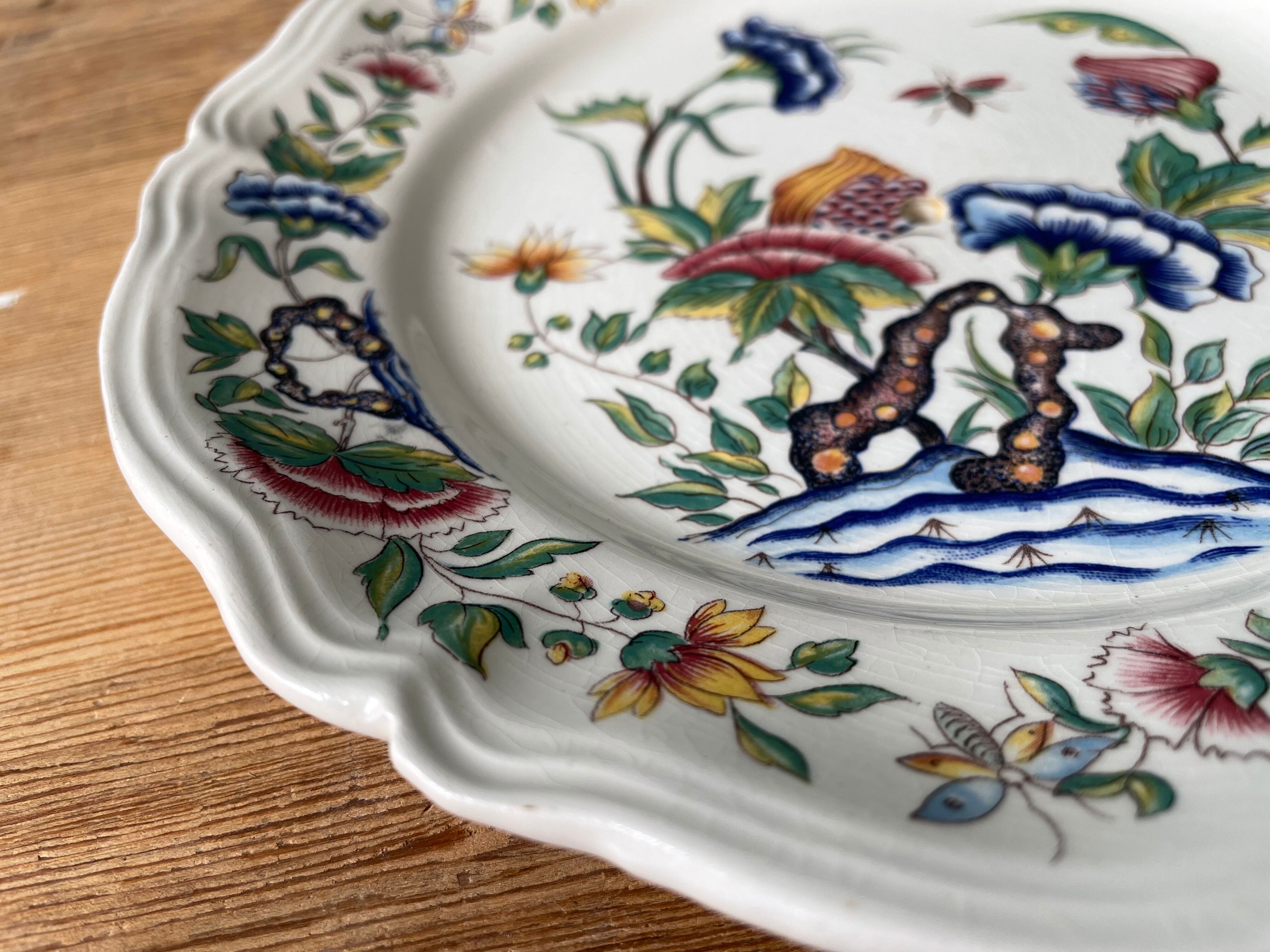 Assiette décorative Rouen Sarreguemines France