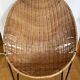 Fauteuil chaise oeuf corbeille en osier / rotin