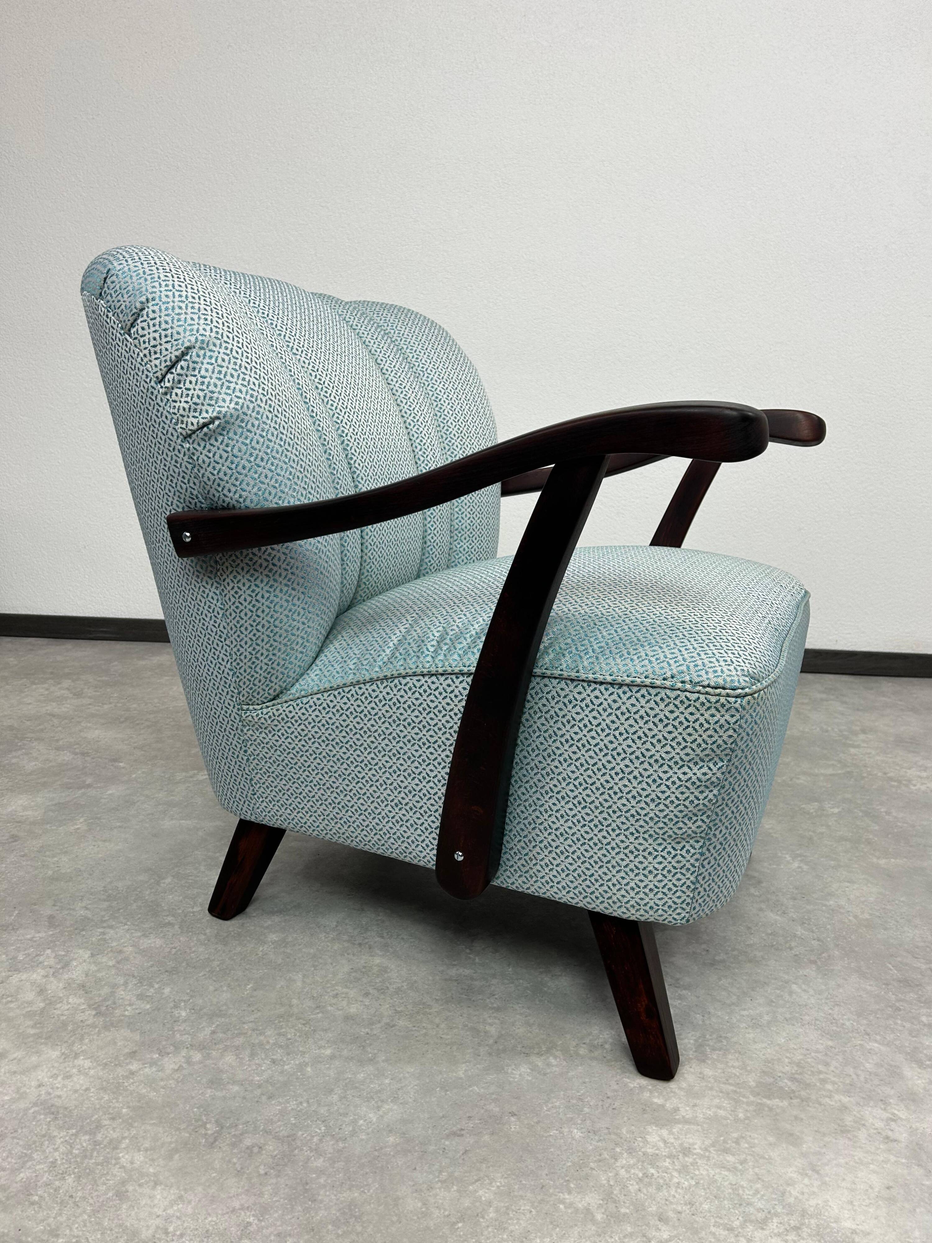 Art Deco blue club chairs