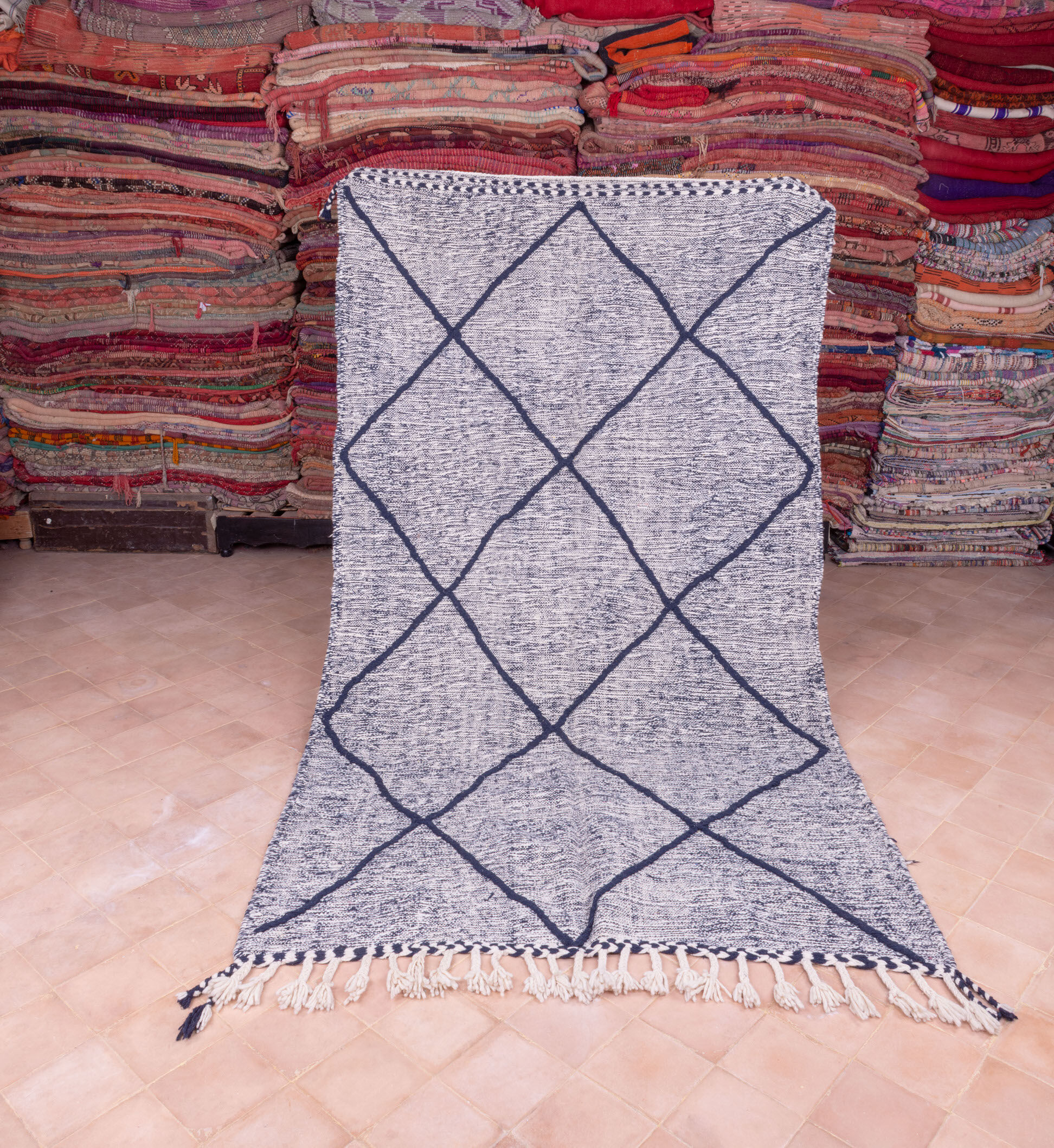 Kilim Zanafi navy blue 300x170cm