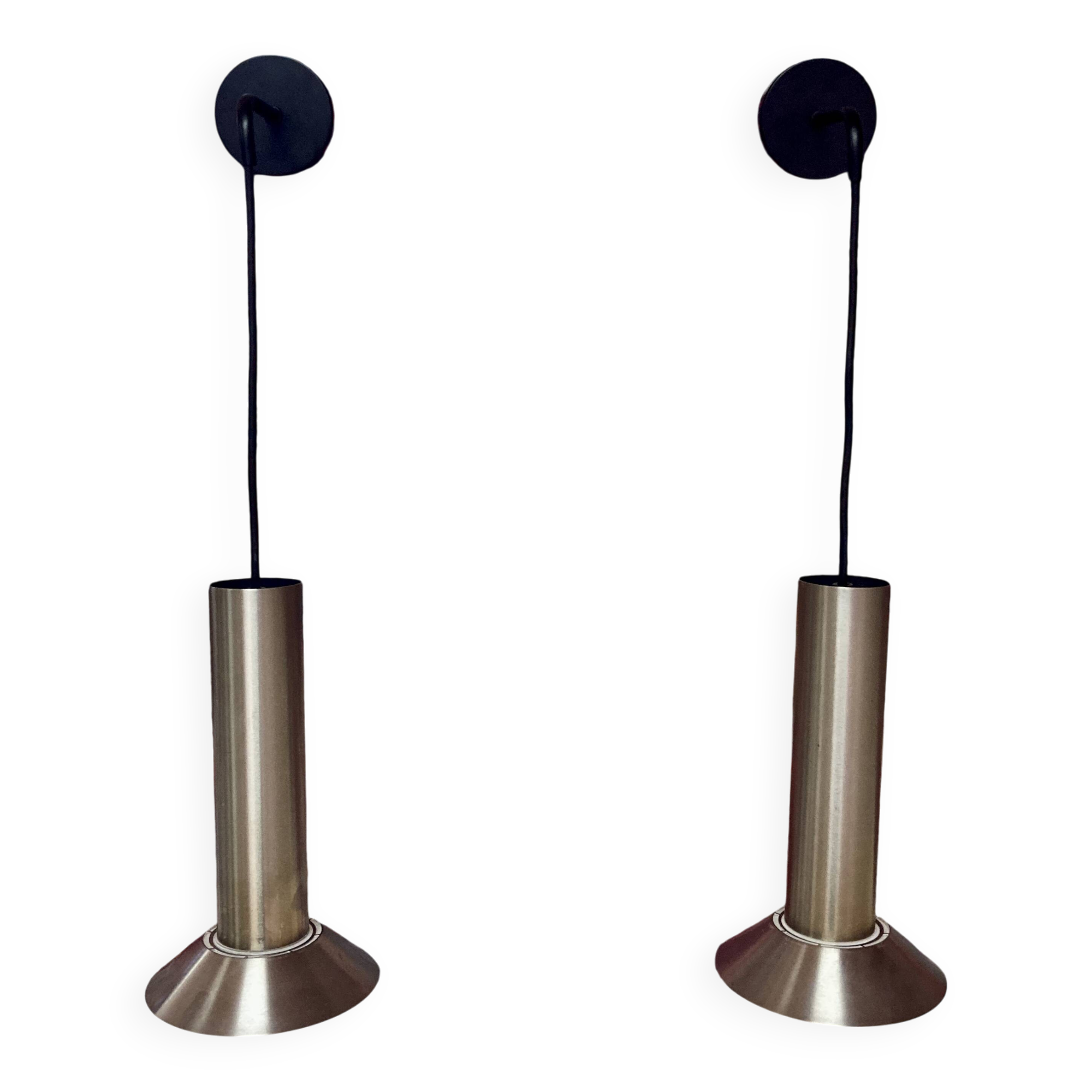 Pair of modular wall lights, 1960s design.