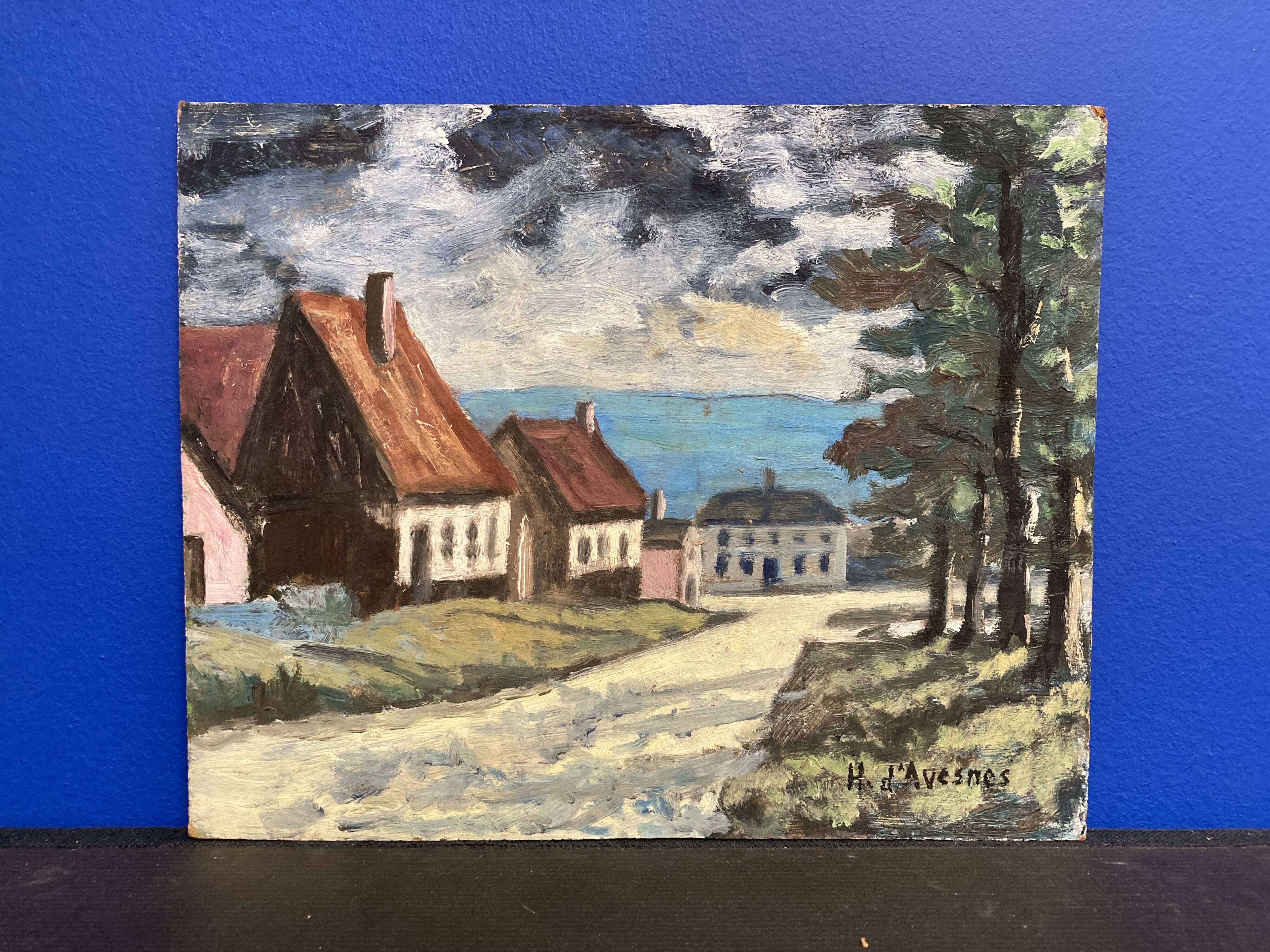 Oil on vintage panel