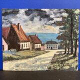 Oil on vintage panel