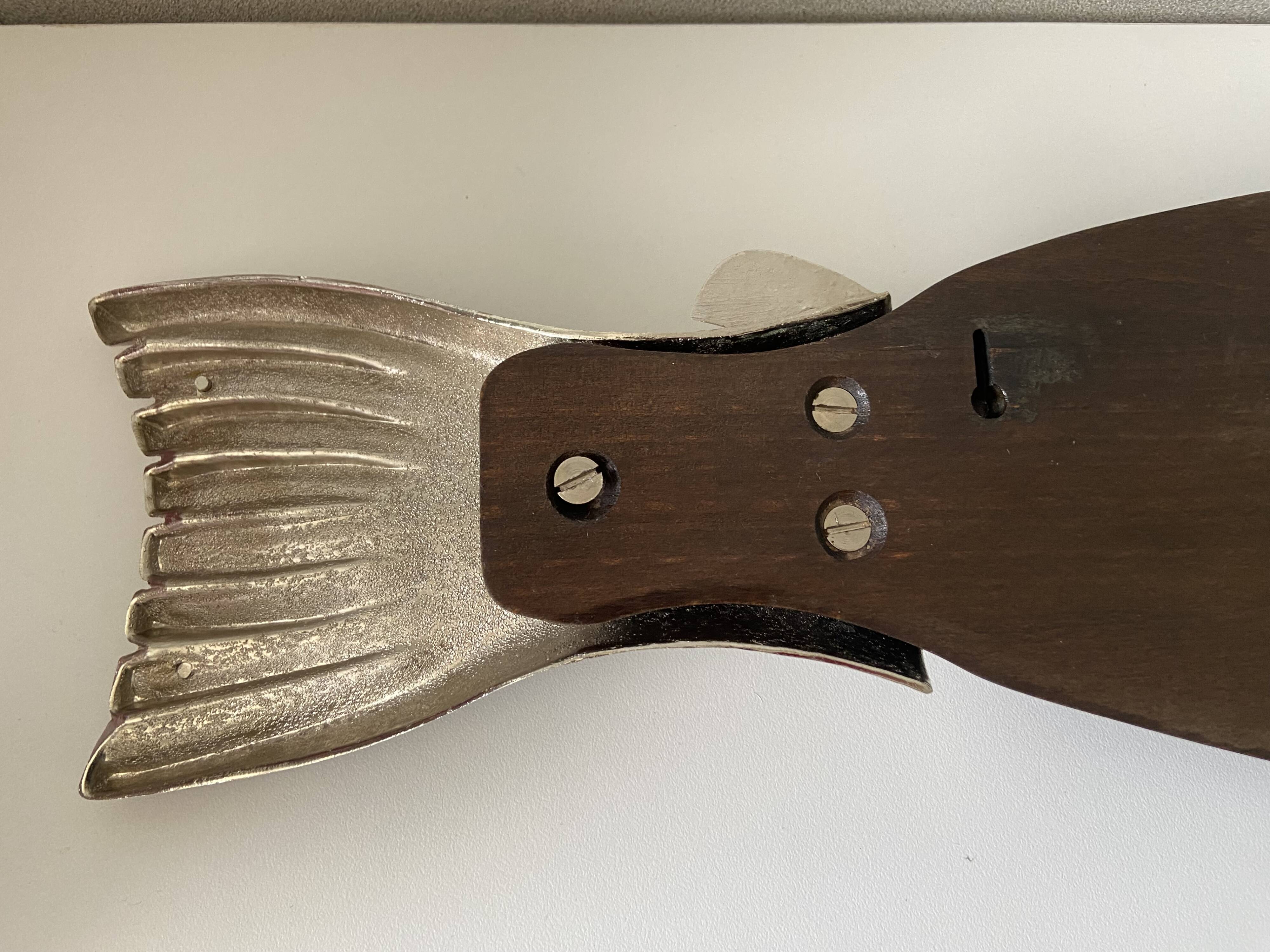 Large Flat Display Tray for Cutting Salmon Fish Vintage Design