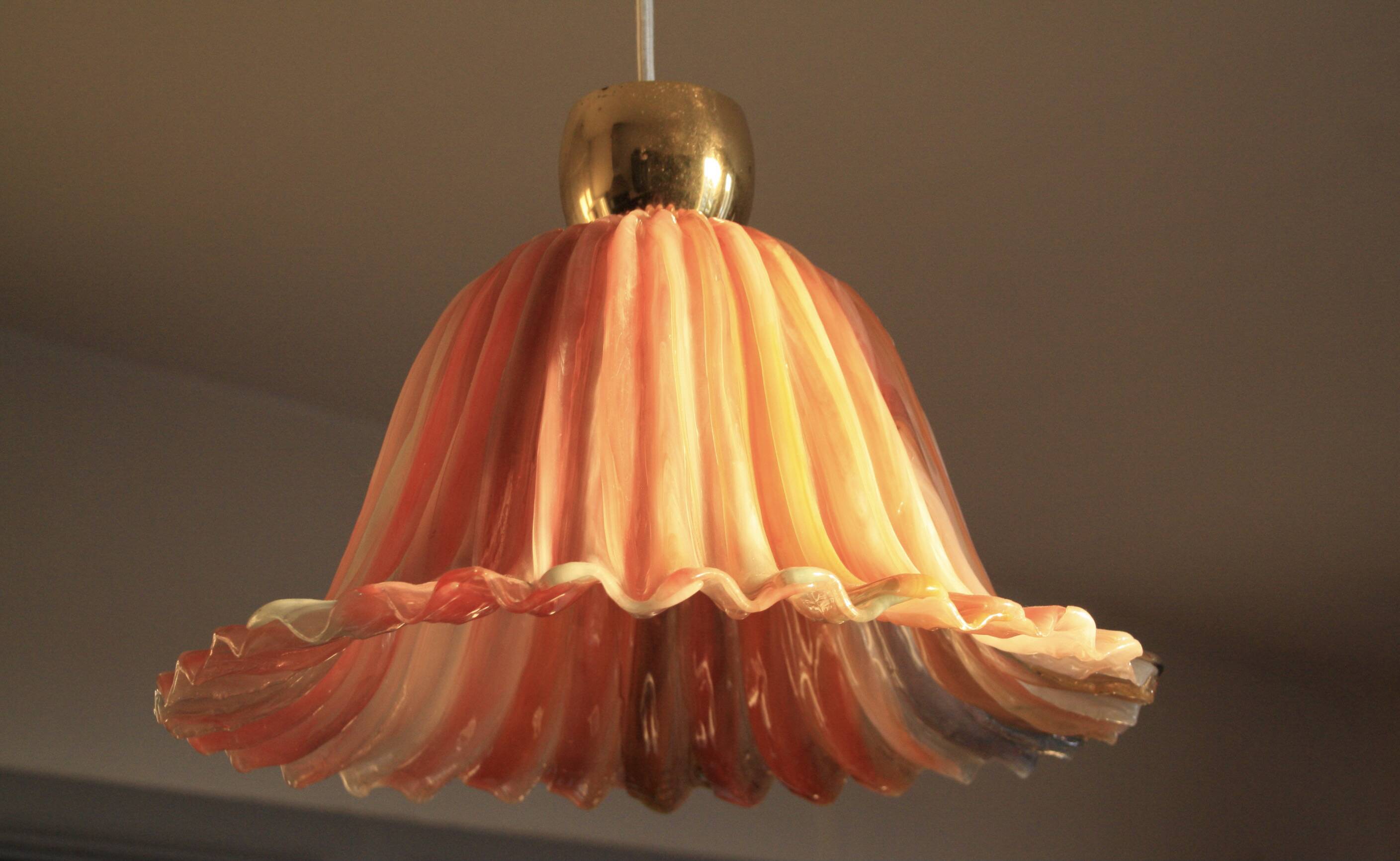 Pink flower suspension