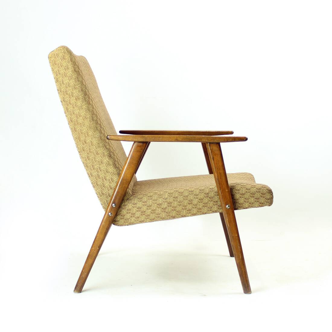 Midcentury Easy Chair In Oak, Czechoslovakia 1960s