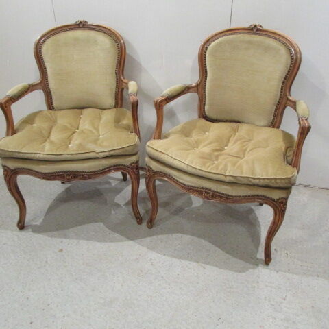 Pair of convertible armchairs, Louis XV style, Louis XV style