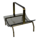 Fontana Arte, Mid-Century brass and curved glass magazine holder. Italy 1960s