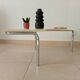 Table basse vintage tripode chrome et formica années 80