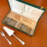 Christofle boréal, 12 cake forks, pie server, cake service with box