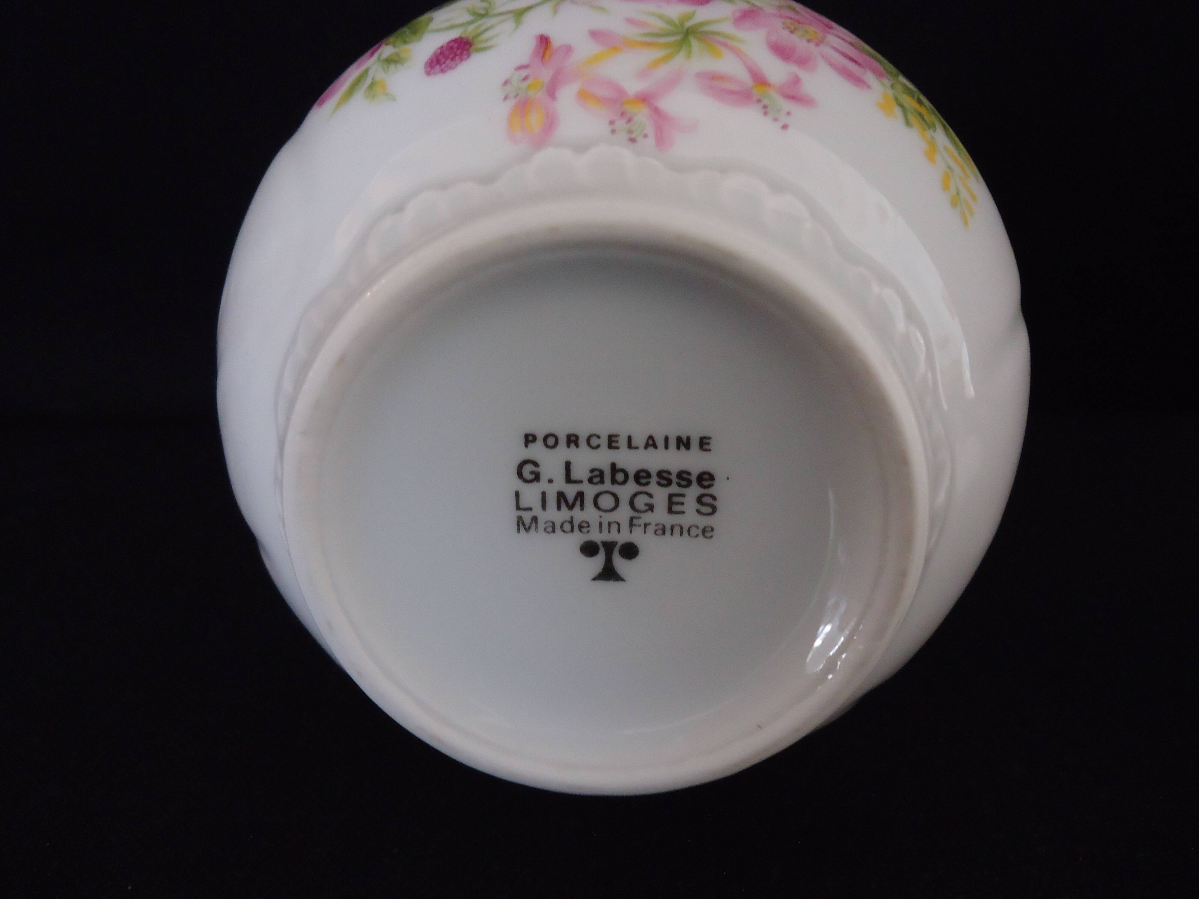 Limoges porcelain sugar bowl, Goumot Labesse