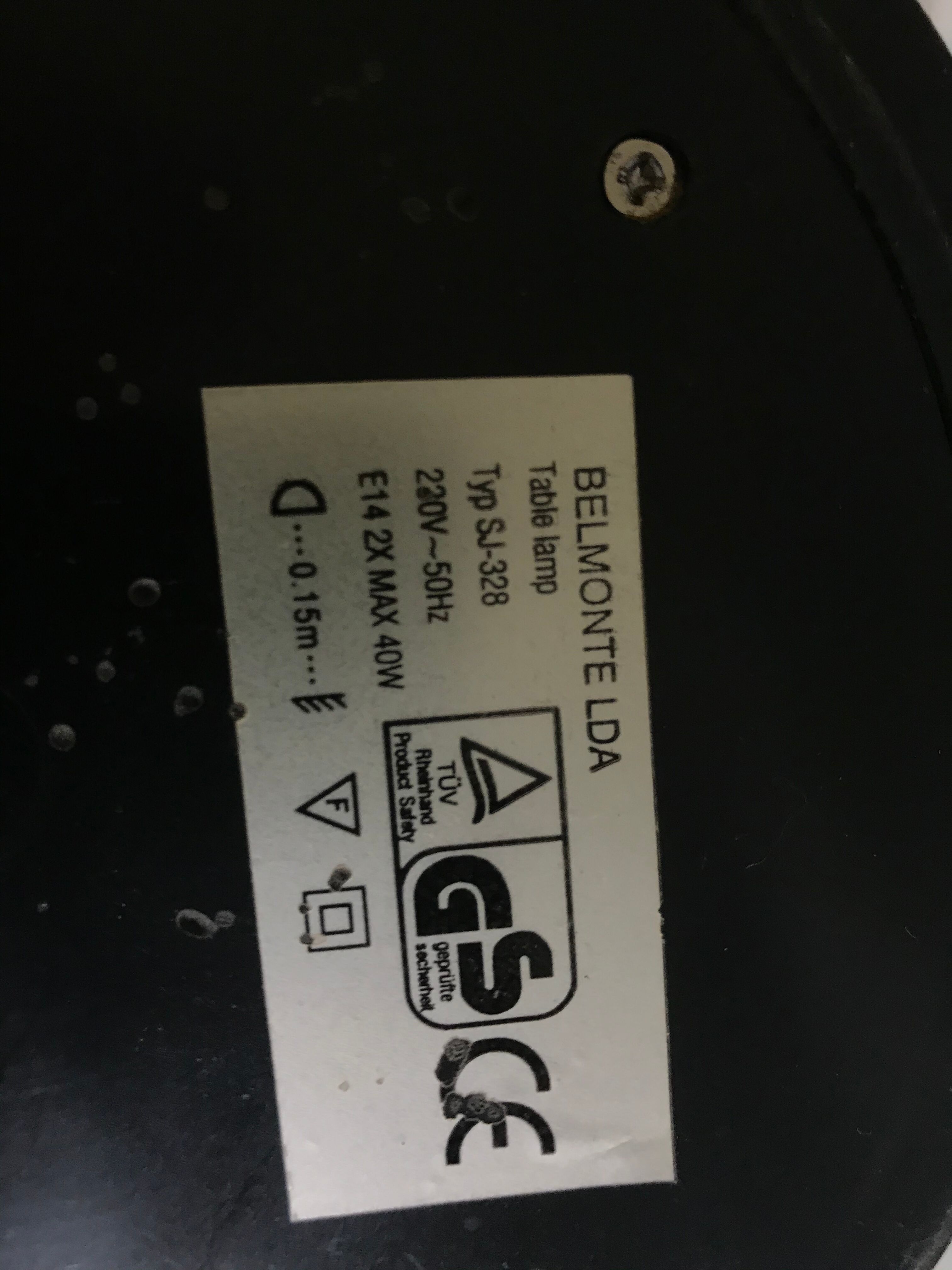 Vintage mushroom lamp