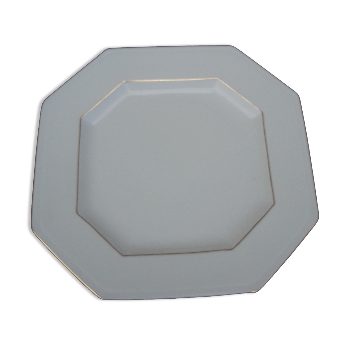 Limoges Philippe Deshoulières L 25.5 cm porcelain octagonal plate