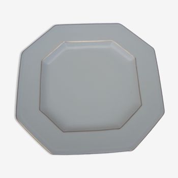 Limoges Philippe Deshoulières L 25.5 cm porcelain octagonal plate
