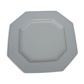 Assiette octogonale en porcelaine  de Limoges Philippe Deshoulières L 25,5 cm