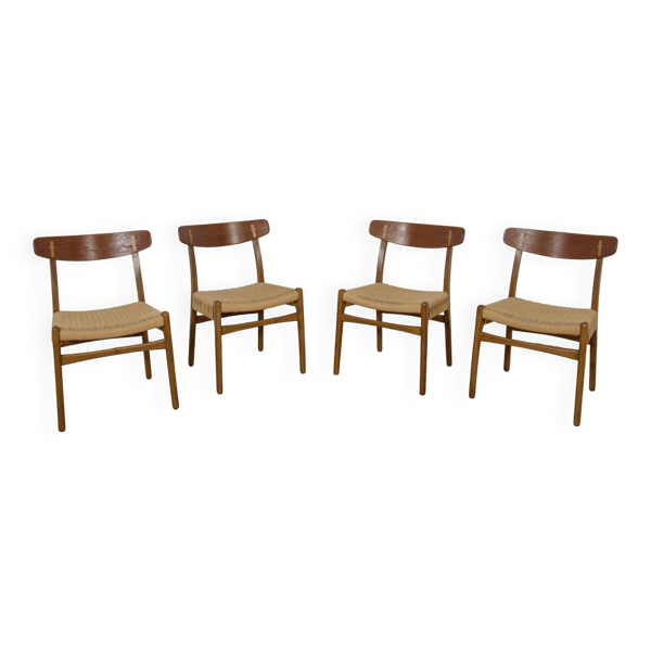 Chaises de Salle à Manger Mid Century CH23 par Hans J. Wegner pour Carl Hansen & Søn, Set de 4