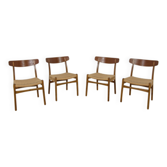 Chaises de Salle à Manger Mid Century CH23 par Hans J. Wegner pour Carl Hansen & Søn, Set de 4