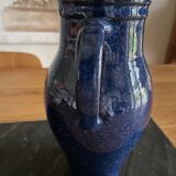 Blue enameled pitcher signed Laboute