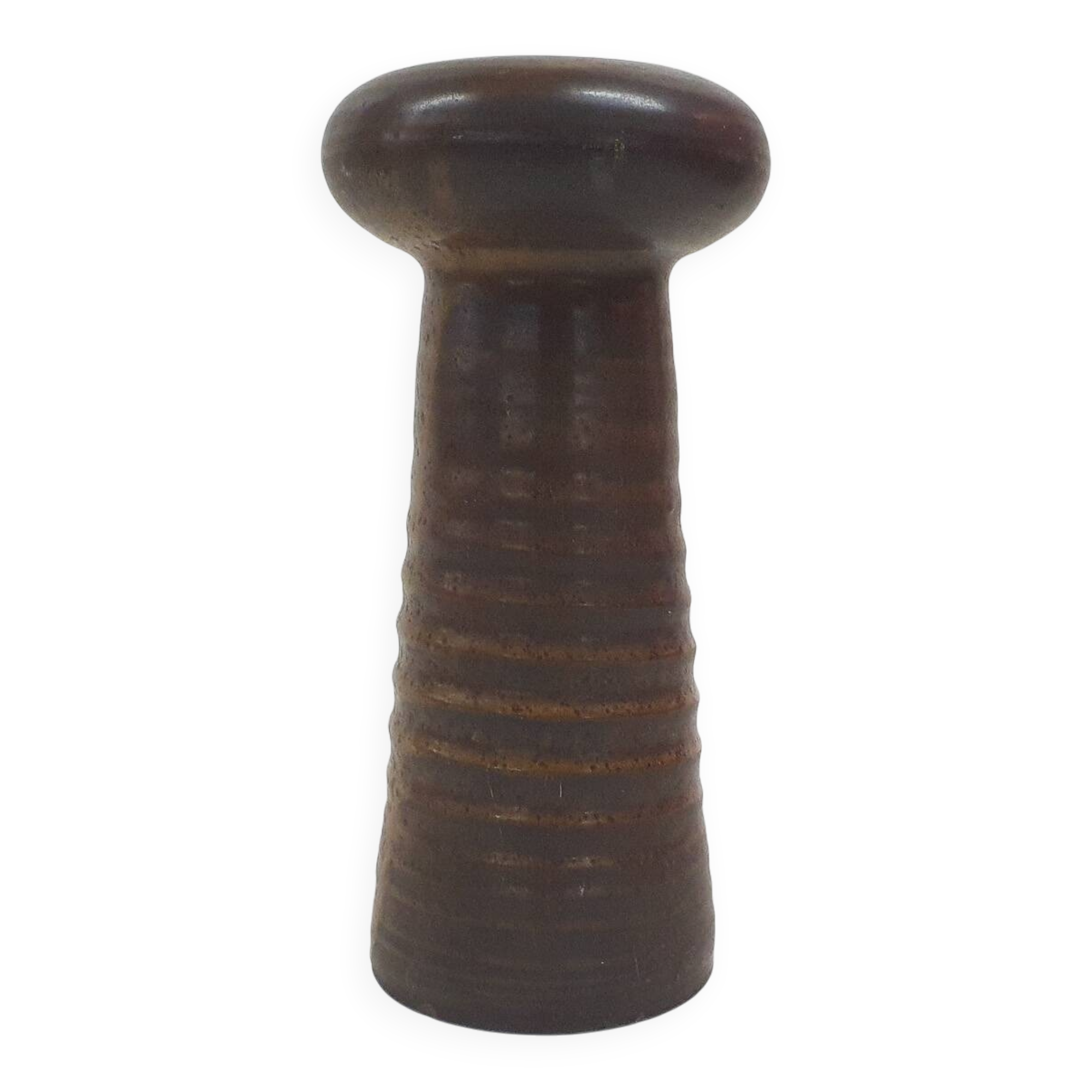 Brown ceramic vase by Klaas Fenne de Leeuw, The Netherlands 1970's