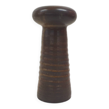 Brown ceramic vase by Klaas Fenne de Leeuw, The Netherlands 1970's