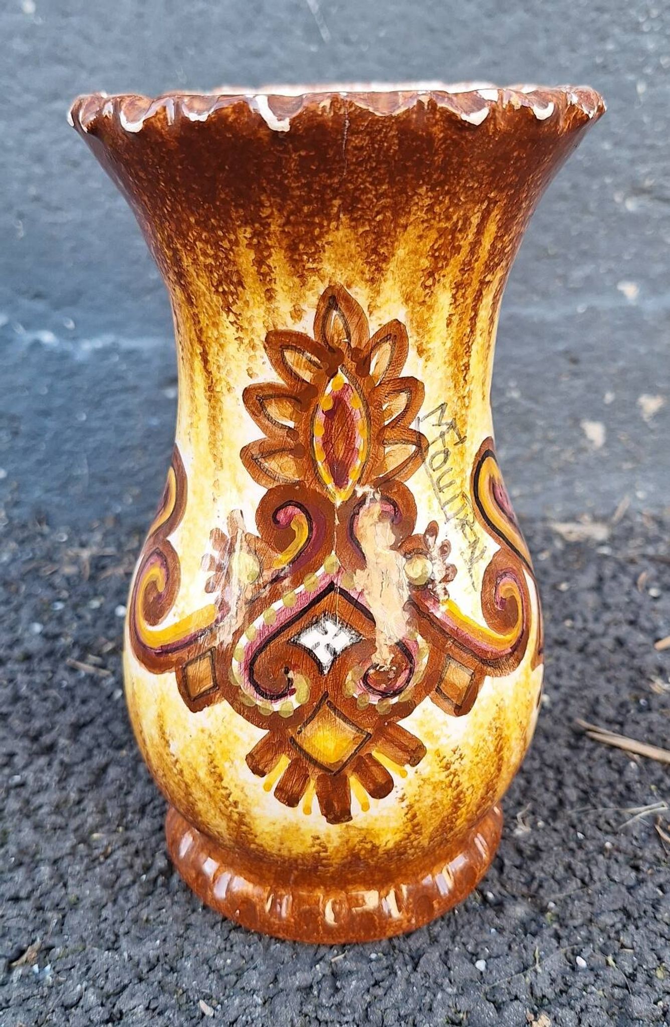 Paul Fouillen Quimper ceramic vase